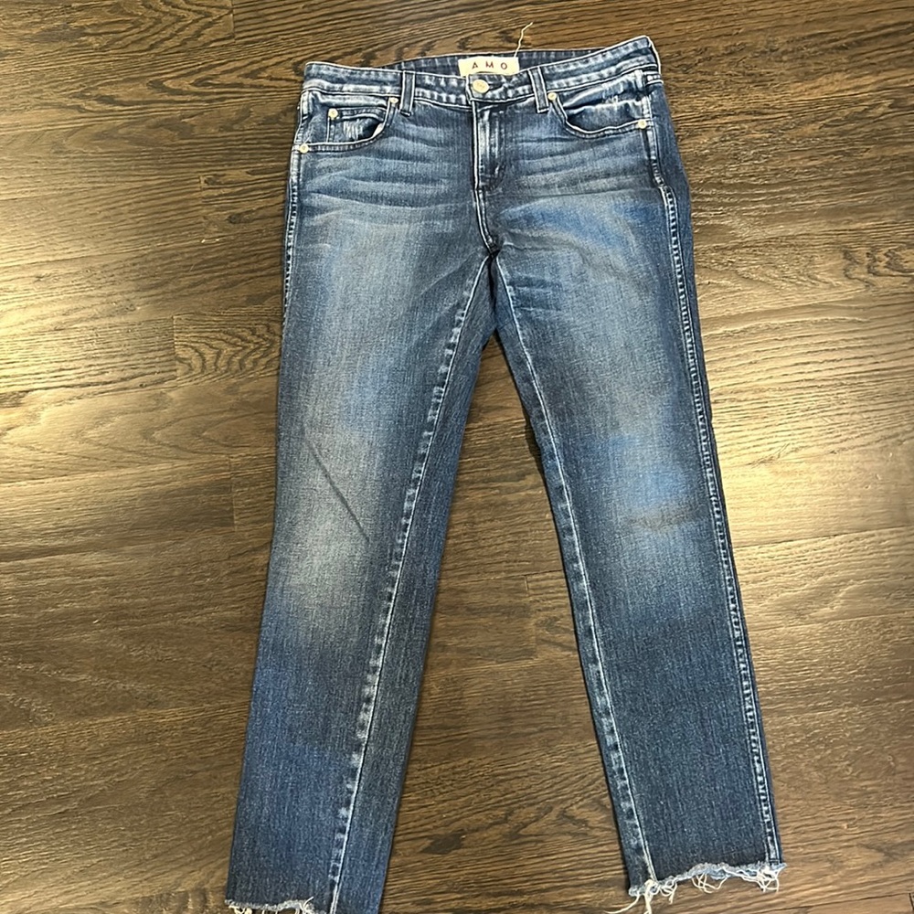 Amo mid rise skinny cropped jeans